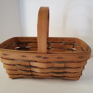 Longaberger Basket 1992 MLR Handwoven 10" x 6.5" x 4" Tall.